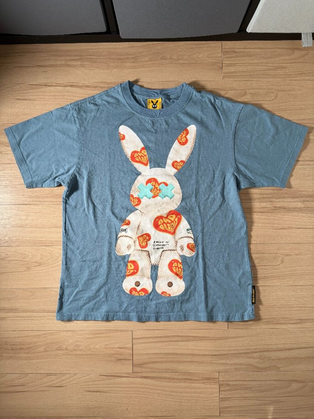 Bad Rabbit Club Double Bad Studio 8R Hot Summer Graphic Tee Steel Blue S